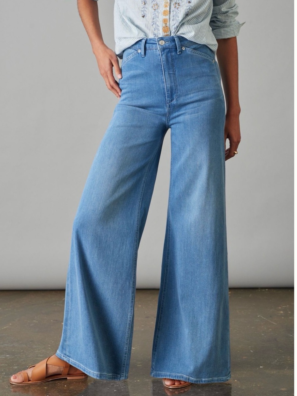 Pilcro Ultra-High Rise Relaxed Flare Jeans - Picture 3 of 9